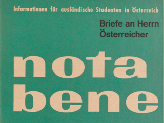 Eine frühe Ausgabe der Zeitschrift nota bene